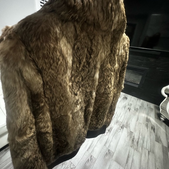 Dino Ricco Vintage Brown Authentic Rabbit Fur Coat size Medium - Picture 4 of 7